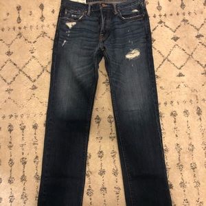 Abercrombie Dark Wash Distressed Men’s Denim Jeans